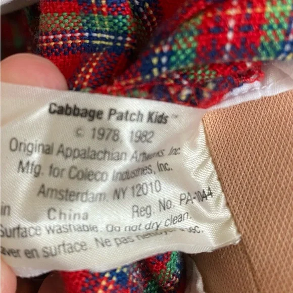 CABBAGE PATCH GIRL 1978-1982 Coleco Xavier Roberts Scottish Outfit Vintage